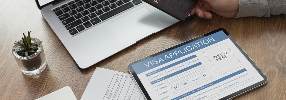 Visa Application Form Laptop Tablet